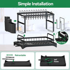 Black Metal Dish Rack – 2-Layer / 3-Layer